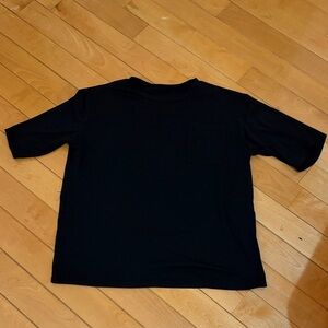Classic Black Woman's Shirt With Front Pocket